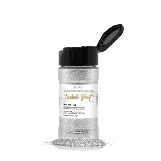 Silver Tinker Dust glitter 45g Shaker  | Bakell