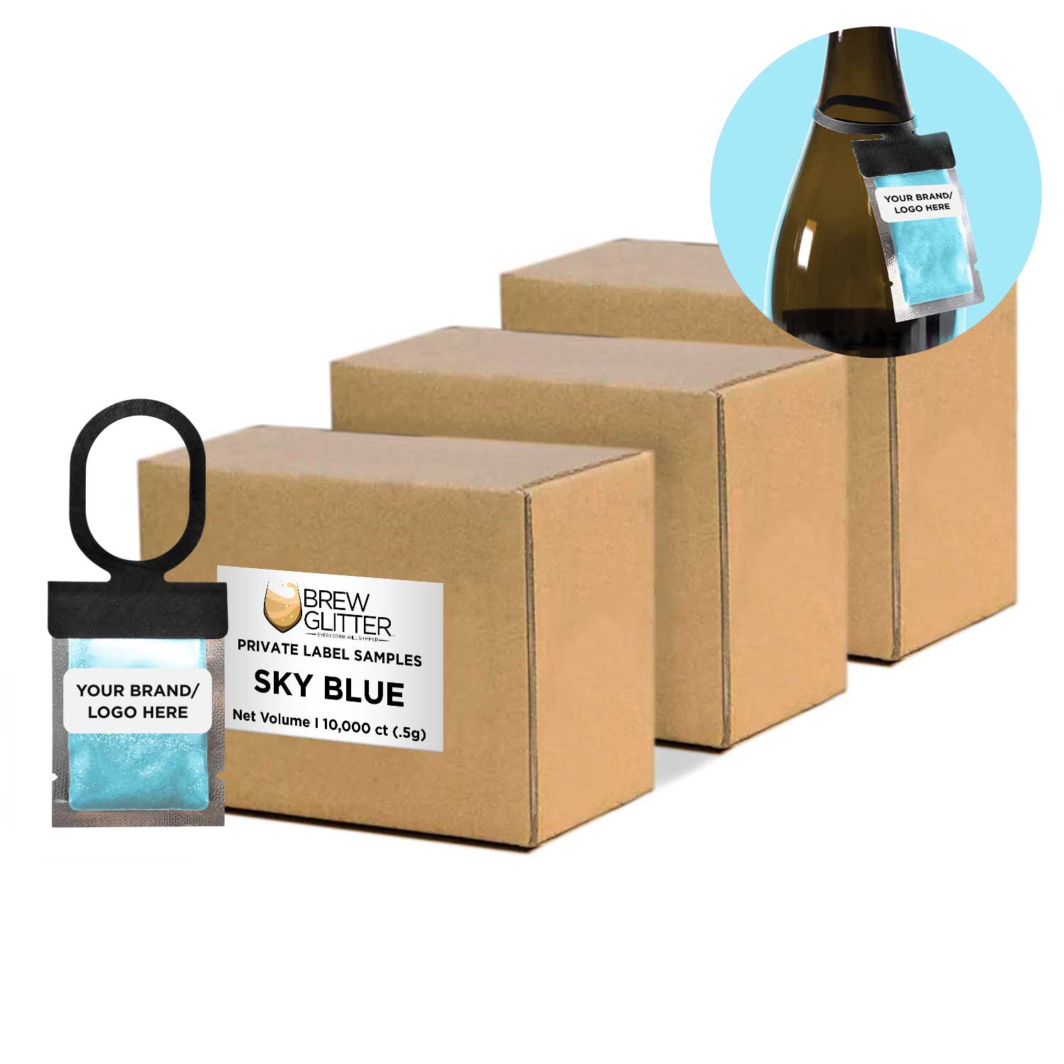 Sky Blue Brew Glitter Necker | Private Label | Bakell