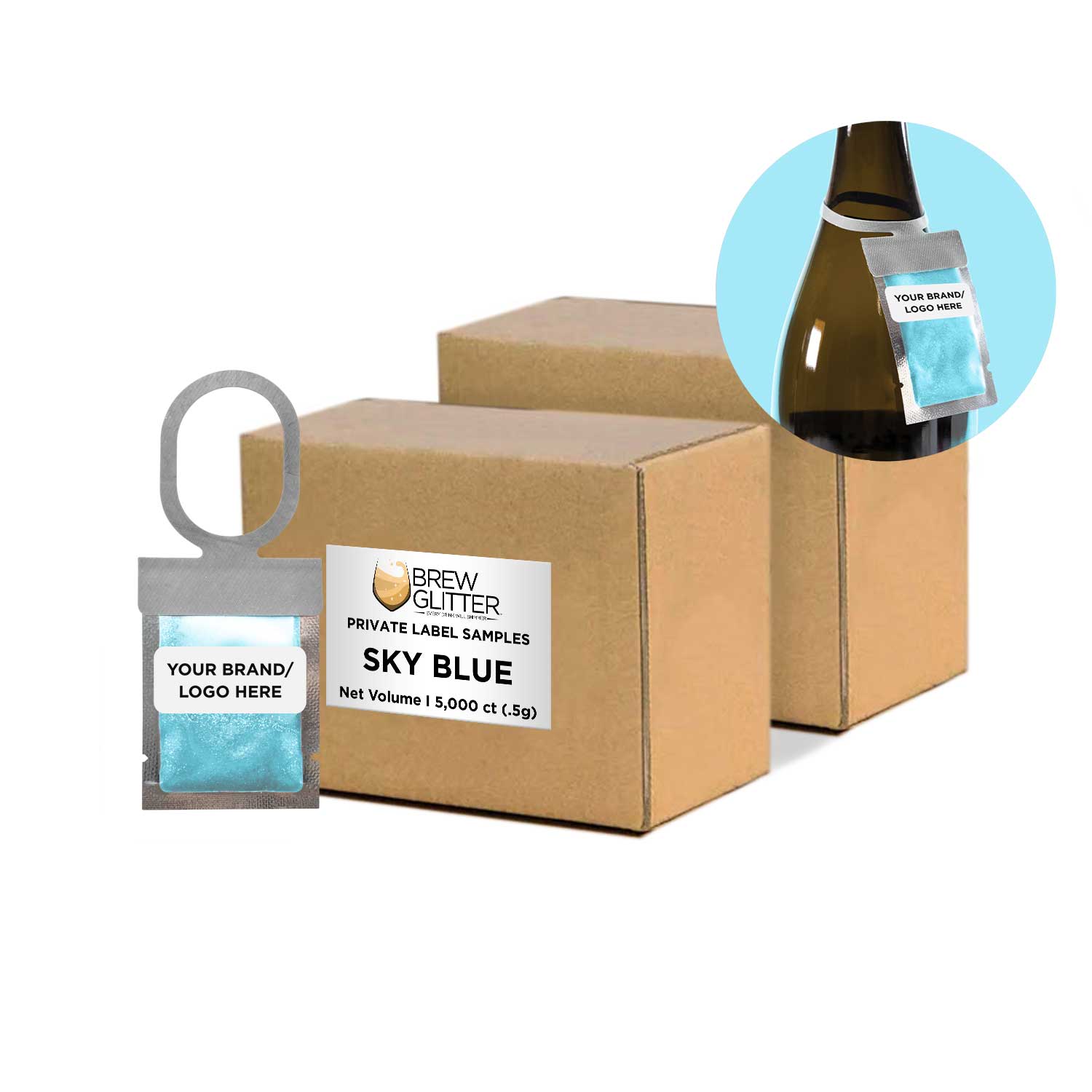 Sky Blue Brew Glitter Necker | Private Label | Bakell