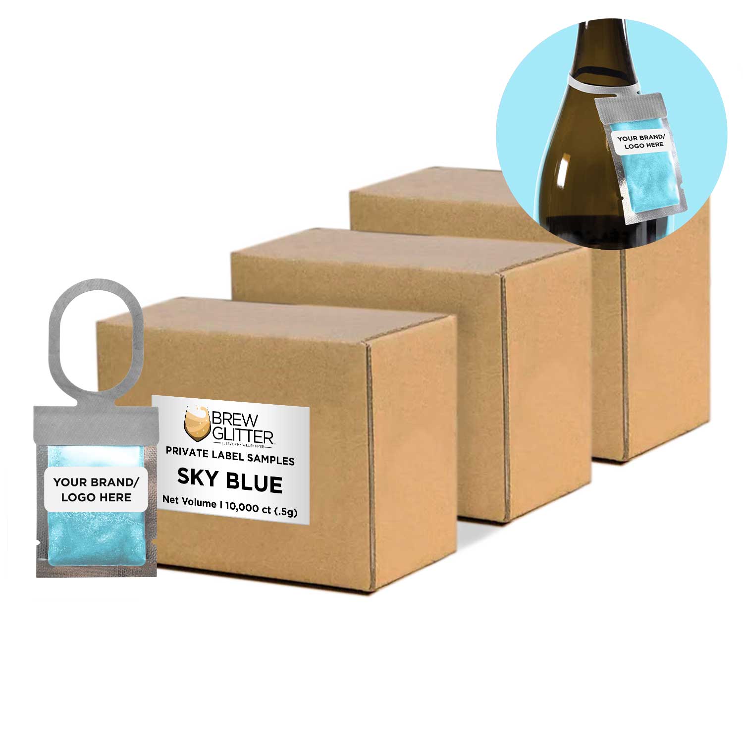 Sky Blue Brew Glitter Necker | Private Label | Bakell