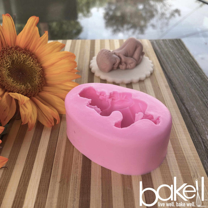 Sleeping Baby Silicone Mold 3 inches | Bakell-Silicone Molds-bakell