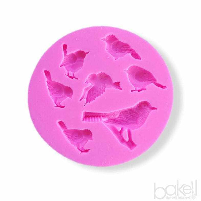 Small 3 x 3 inch Birds Silicone Mold | Bakell