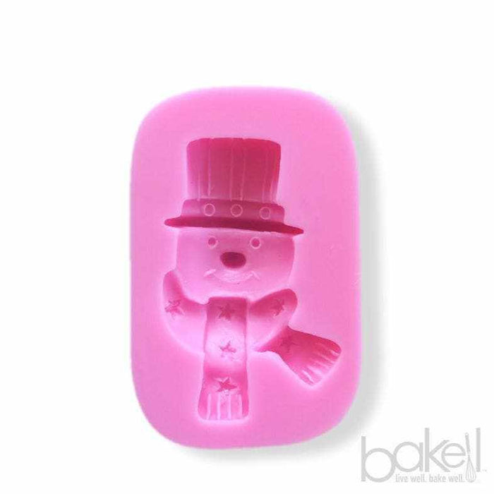 Small Snowman with Scarf Silicone Mold-Silicone Molds-bakell