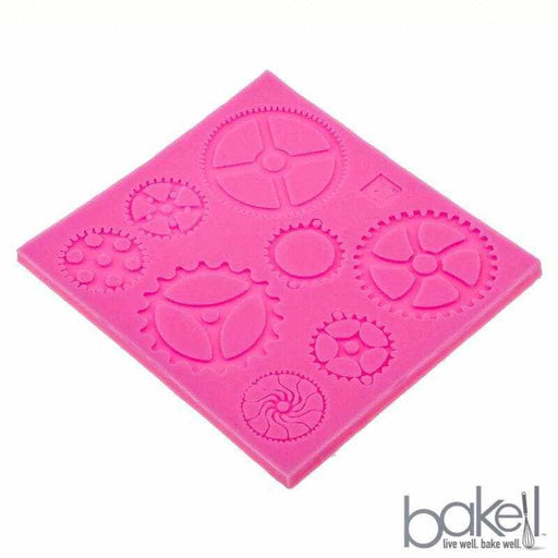 Small Variety Gear Patterns Silicone Mold 3x3 inches | Bakell-Silicone Molds-bakell