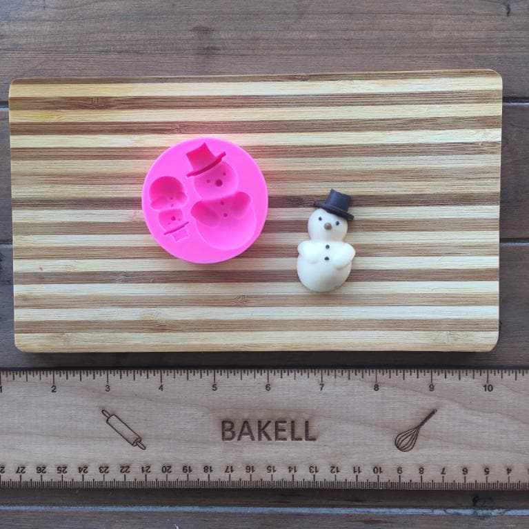 Snowman Big and Small Silicone Mold-Silicone Molds-bakell