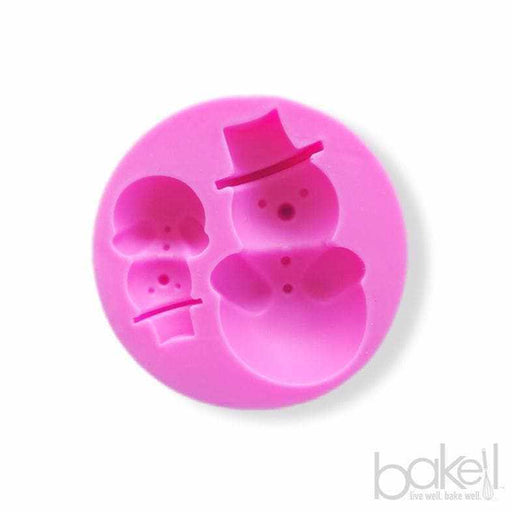 Snowman Big and Small Silicone Mold-Silicone Molds-bakell