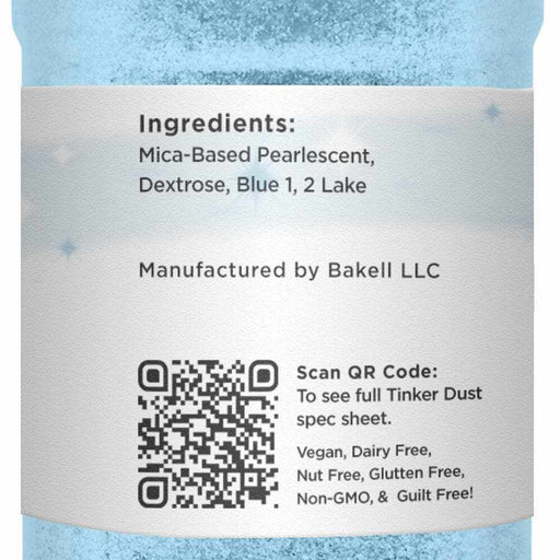 Soft Blue Tinker Dust® Edible Glitter 45g Shaker | Bakell.com