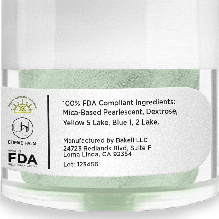 Soft Green Luster Dust 4 Gram Jar-Luster Dust_4G_Google Feed-bakell