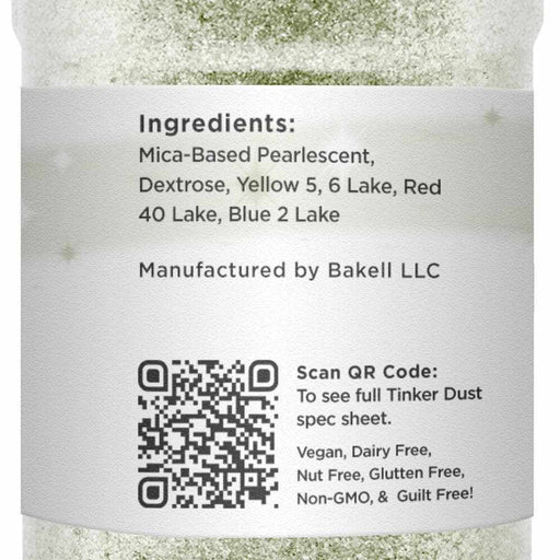 Soft Green Olive Tinker Dust® Edible Glitter 45g Shaker | Bakell.com