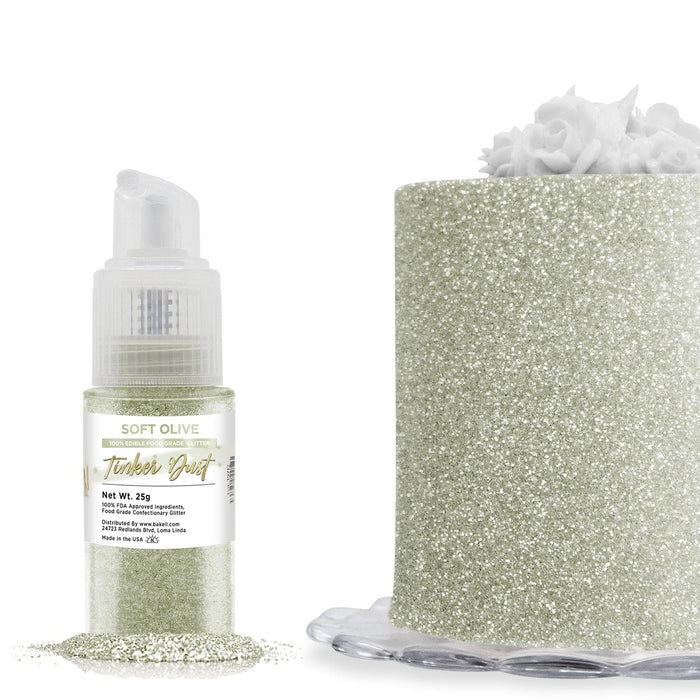 Soft Olive Green Tinker Dust® Glitter Spray Pump by the Case | Private Label-Private Label_Tinker Dust Pump-bakell