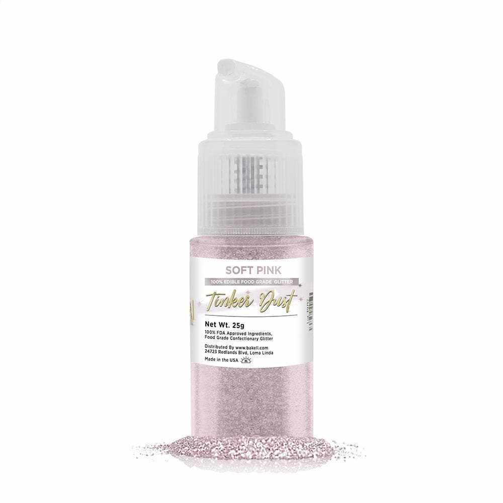 Soft Pink Edible Glitter Spray 25g Pump | Tinker Dust | Bakell