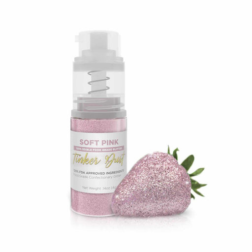 Soft Pink Edible Glitter Spray 4g Pump | Tinker Dust® | Bakell