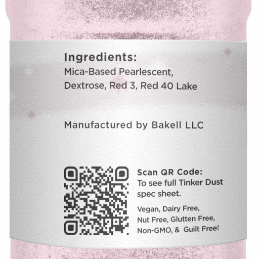 Soft Pink Tinker Dust® Edible Glitter 45g Shaker | Bakell.com