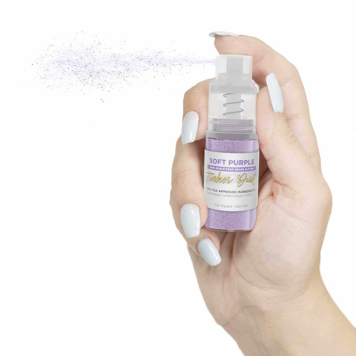 Soft Purple Edible Glitter Spray 4g Pump | Tinker Dust® | Bakell