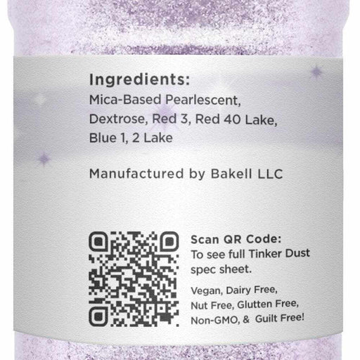 Soft Purple Tinker Dust® Edible Glitter 45g Shaker | Bakell.com