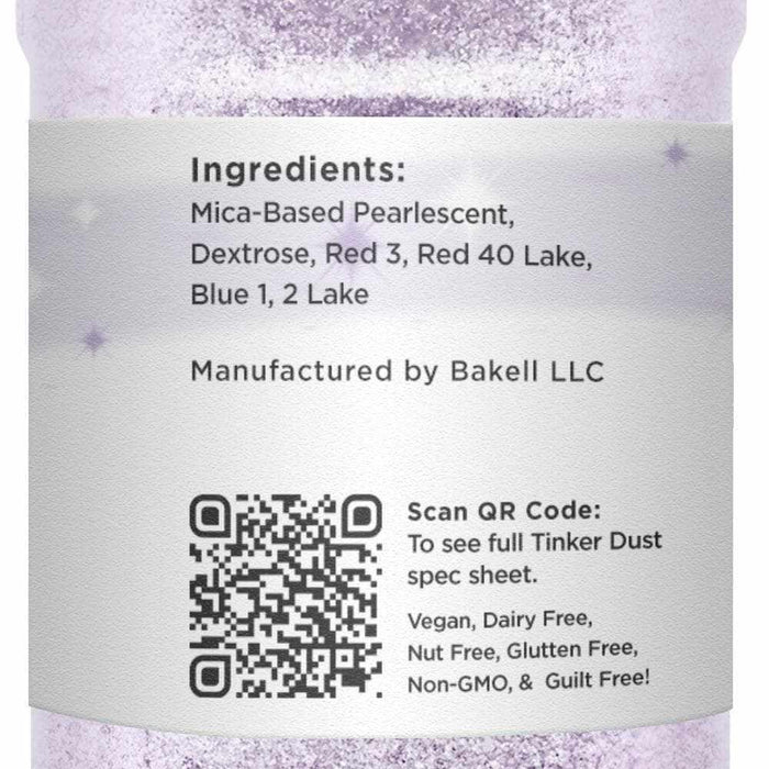 Soft Purple Tinker Dust® Edible Glitter 45g Shaker | Bakell.com