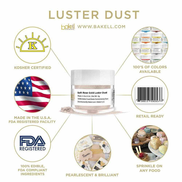 Soft Rose Gold Luster Dust 4 Gram Jar-Luster Dust_4G_Google Feed-bakell