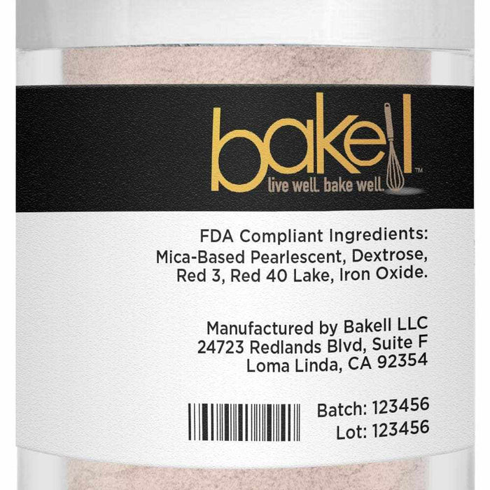 Soft Rose Gold Luster Dust | 100% Edible & Kosher Pareve | Bakell.com