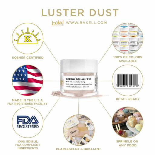 Soft Rose Gold Luster Dust Wholesale | Bakell