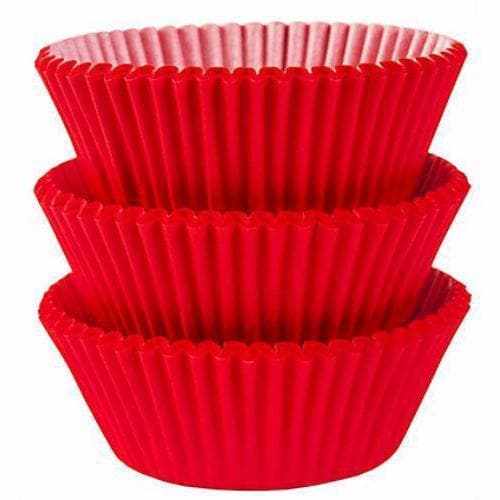 Solid Apple Red Standard Size Cupcake Wrappers & Liners | Bakell Baking Products