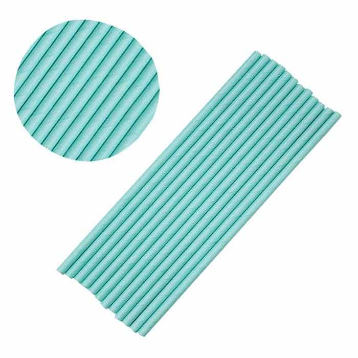 Solid Light Blue Cake Pop Party Straws-Cake Pop Straws-bakell
