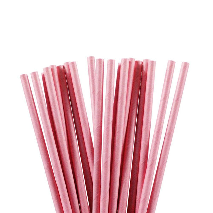 Solid Light Pink Cake Pop Party Straws-Cake Pop Straws-bakell