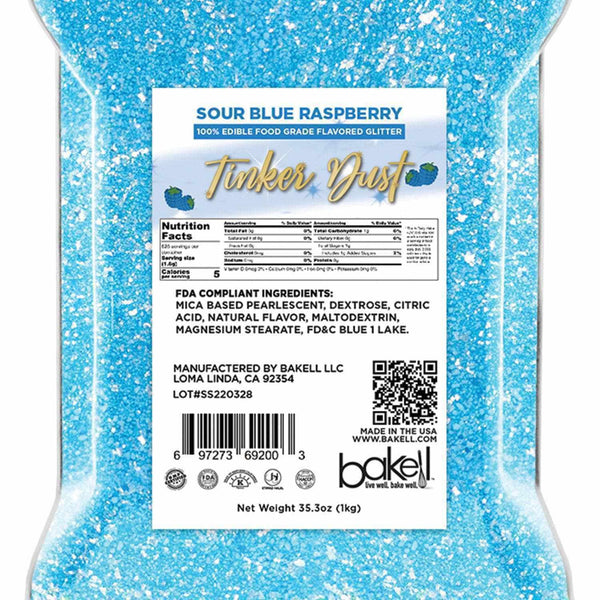 Blue Raspberry Edible Glitter  Flavored Food Grade Edible Glitter