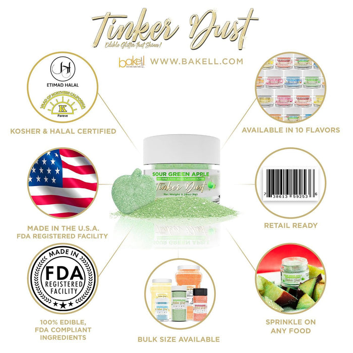 Buy Sour Green Apple Flavored Tinker Dust - Powder Candy - Bakell