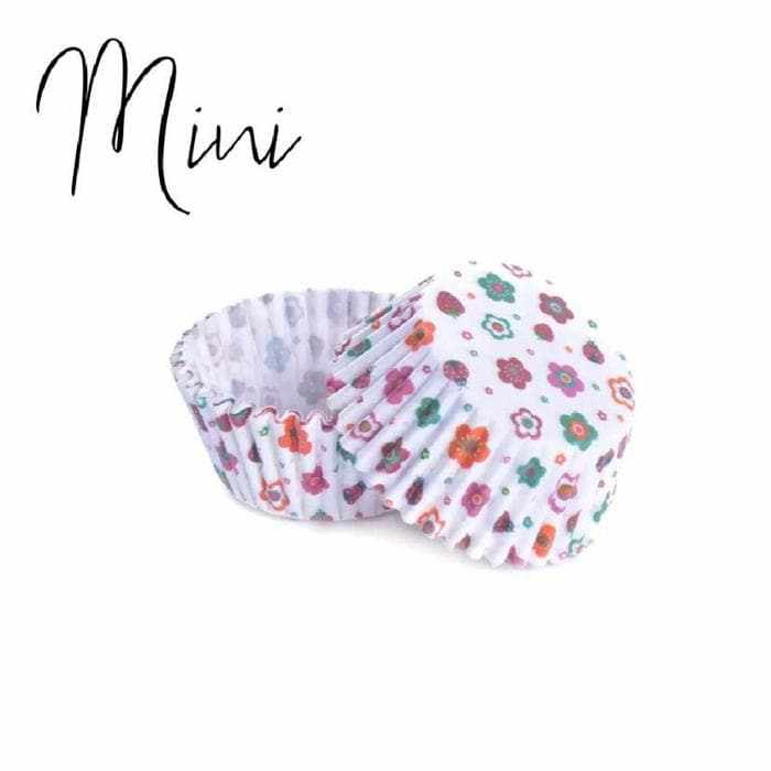 Spring Garden Print Mini Cupcake Wrappers & Liners | Bakell® Baking Products