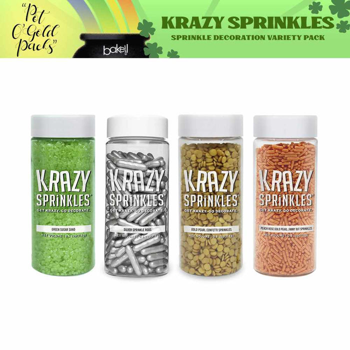 Buy St.Patty's Day "End of the Rainbow" Krazy Sprinkles Combo (4 PC) | Bakell