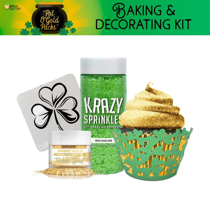 St. Patty's Day Pot O' Gold Collection Cupcake Baking & Decorating Gift Set-St Pattys Day_Gift Set-bakell