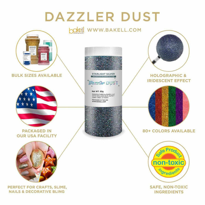 Starlight Silver Glitter, Bulk Sizes for Cheap | #1 Site for Bulk Glitter