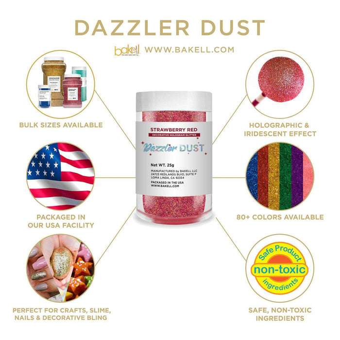Buy Strawberry Red Glitter Dust in Bulk At Wholesale | Bakell.com
