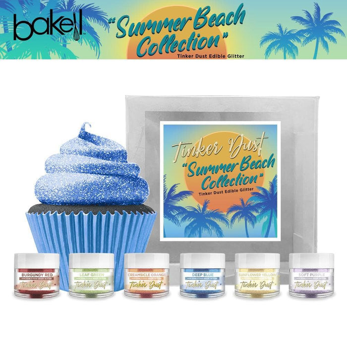 Summer Beach Tinker Dust Edible Glitter Combo Pack (6 PC) | Bakell
