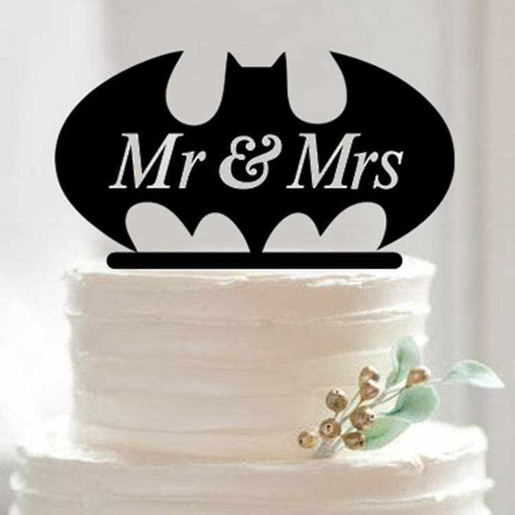 Kitchen & Dining Batman and Ariel Wedding Cake Topper with Last Name  Bakeware