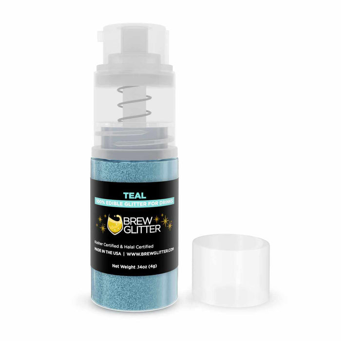 Teal Beverage Glitter Mini Spray Pump - Wholesale-Wholesale_Case_Brew Glitter 4g Pump-bakell