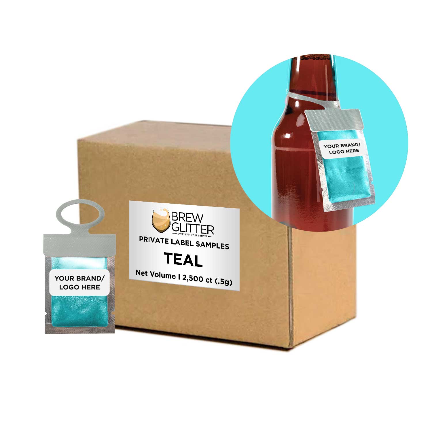 Teal Brew Glitter Necker | Private Label | Bakell