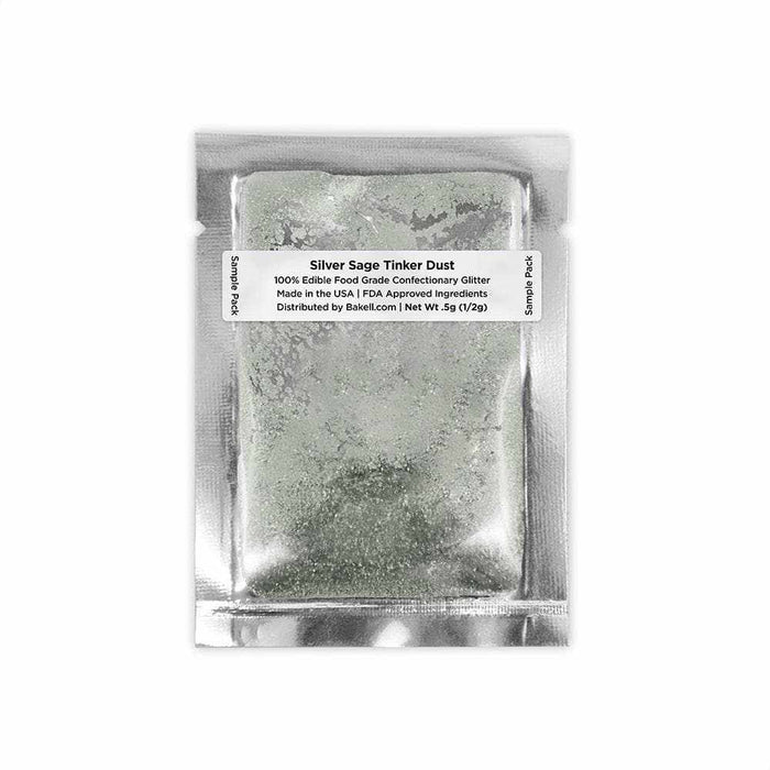 BAKELL Silver Sage Edible Glitter, 5 Gram, TINKER DUST Edible Glitter, KOSHER Certified, 100% Edible Glitter