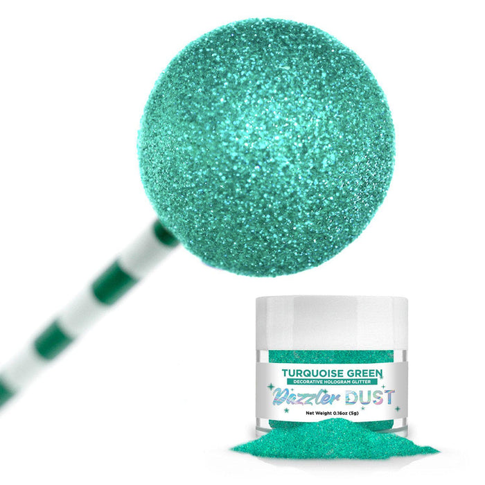 Turquoise Green Dazzler Dust® 5 Gram Jar-Dazzler Dust_5G_Google Feed-bakell