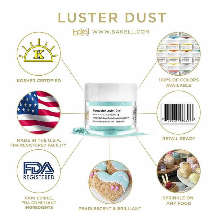 Turquoise Luster Dust 4 Gram Jar-Luster Dust_4G_Google Feed-bakell