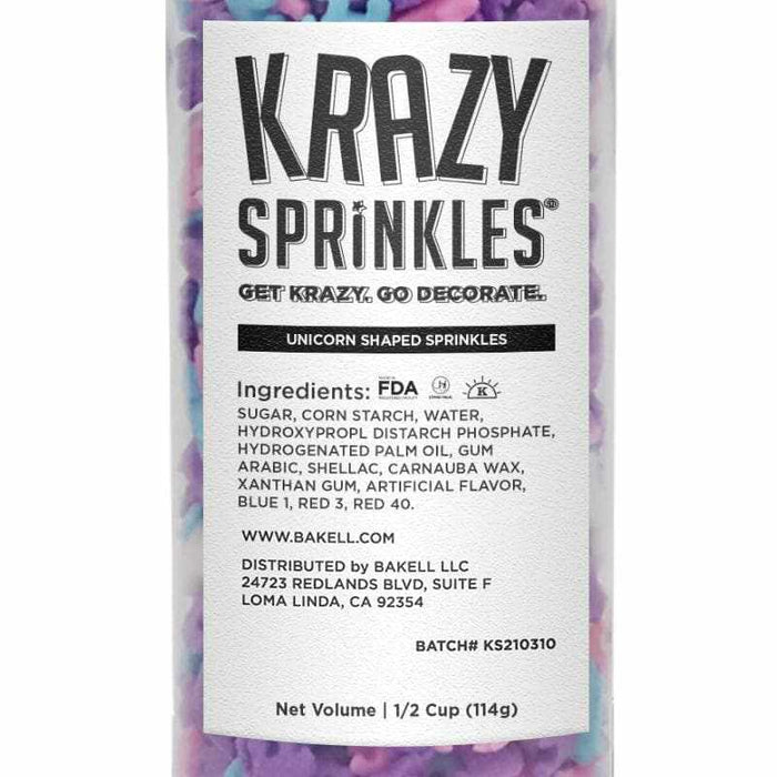 Unicorn Shaped Sprinkles by Krazy Sprinkles  | Bakell