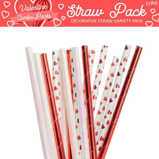Valentine's Day Collection Cake Pop Straw Combo Pack D (3PC SET)-Cake Pop Straws_Set-bakell