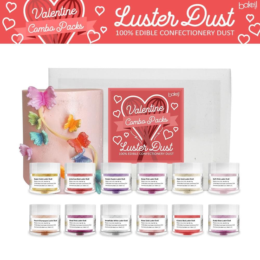 Valentine's Day Collection Luster Dust Combo Pack A (12 PC SET)-Luster Dust_Combo Pack-bakell