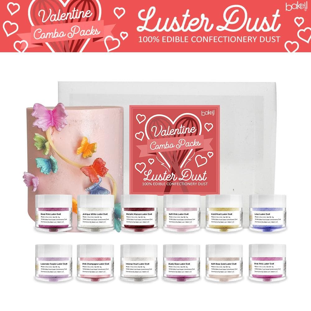 Valentine's Luster Dust Combo Pack B 12 PC SET - Bakell