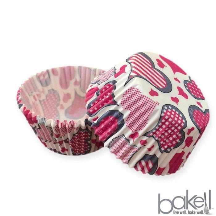 Valentine's Day Hearts Standard Size Cupcake Wrappers & Liners  | Bakell® Baking Products