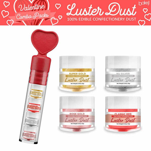 Valentine's Day Luster Dust The Heart's Desire Combo (4 PC)-Luster Dust_Combo Pack-bakell