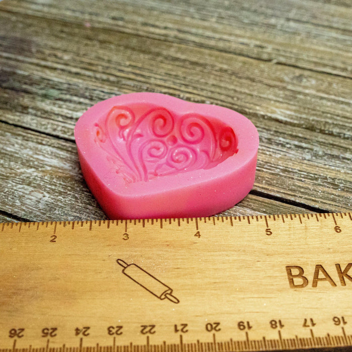 Victorian Heart Silicone Mold - Bakell.com