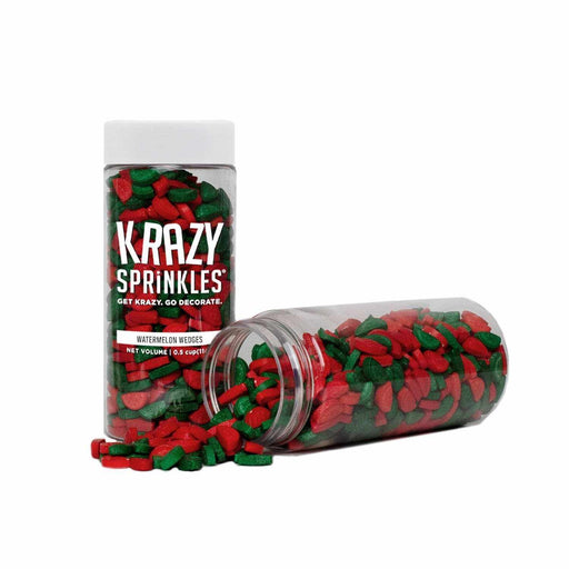 Watermelon Wedges Shaped Sprinkles-Krazy Sprinkles_HalfCup_Google Feed-bakell
