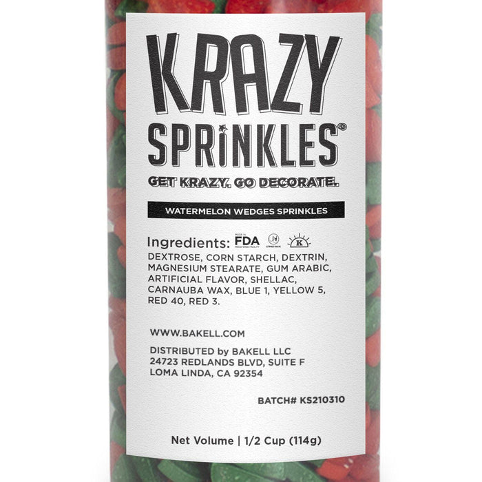 Watermelon Wedges Shaped Sprinkles – Krazy Sprinkles® Bakell.com