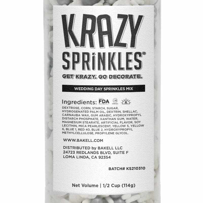 Wedding Day Sprinkles Mix-Krazy Sprinkles_HalfCup_Google Feed-bakell